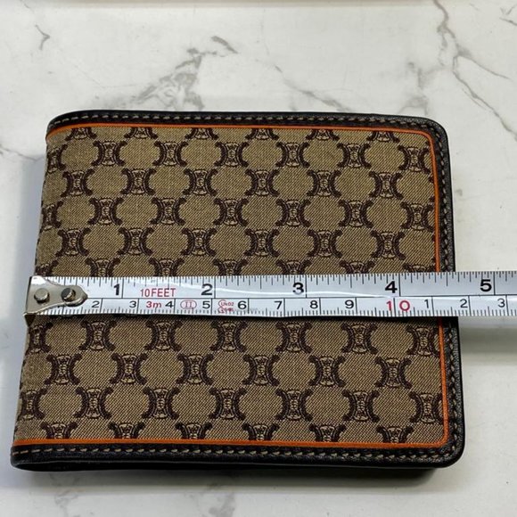 CELINE Monogram Unisex Canvas Blended Fabrics Leather Wallet - Picture 9 of 10